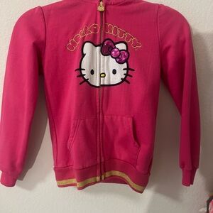 Hello Kitty Fuchsia Hoodie with Gold Accents